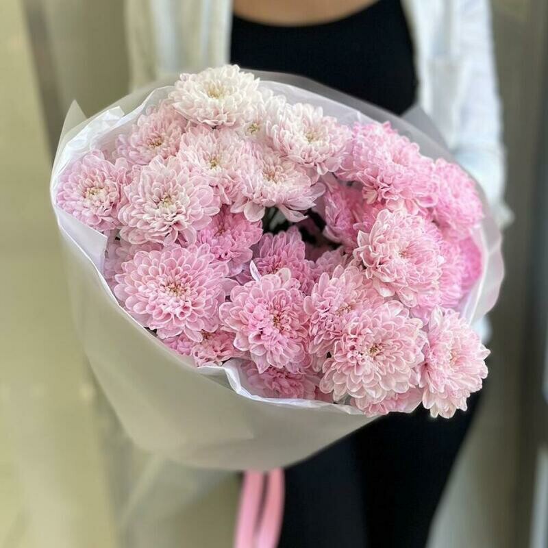 Букет "Привет" из хризантем , стандартный