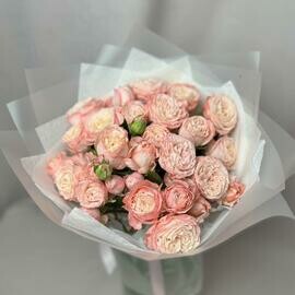 Букет из кустовых пионовидных роз, 7 шт