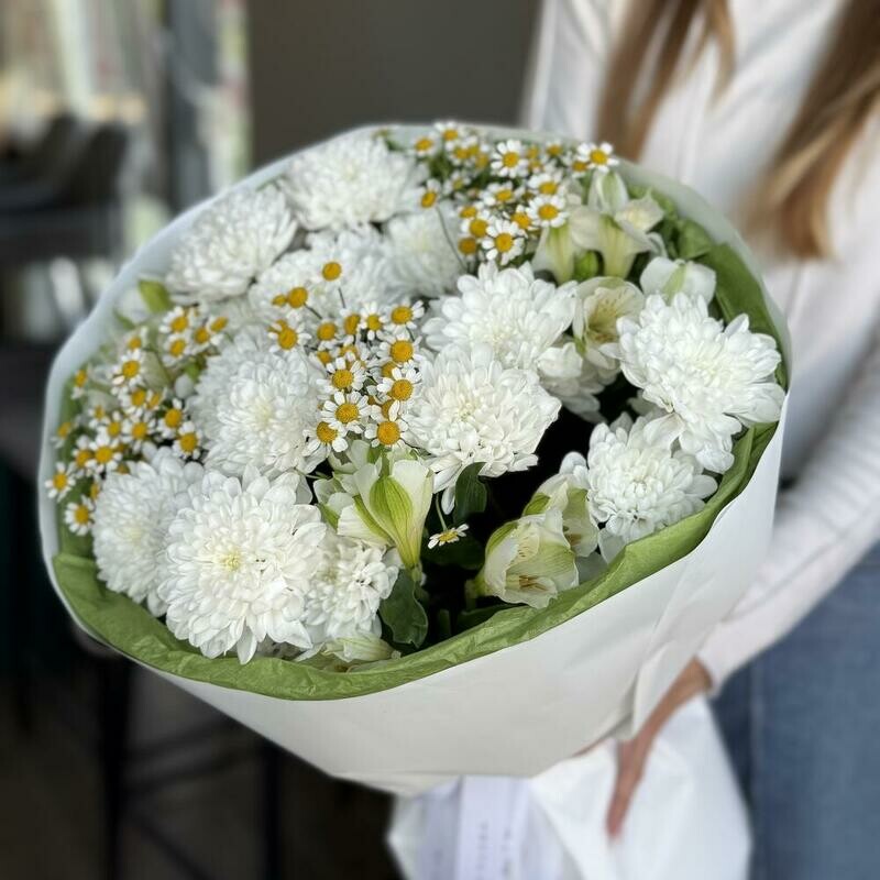 Buket iz hrizantem i tanatcetuma, standart