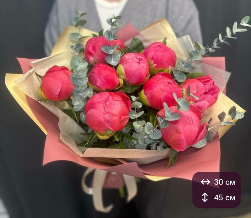 букет из пионов , стандартный