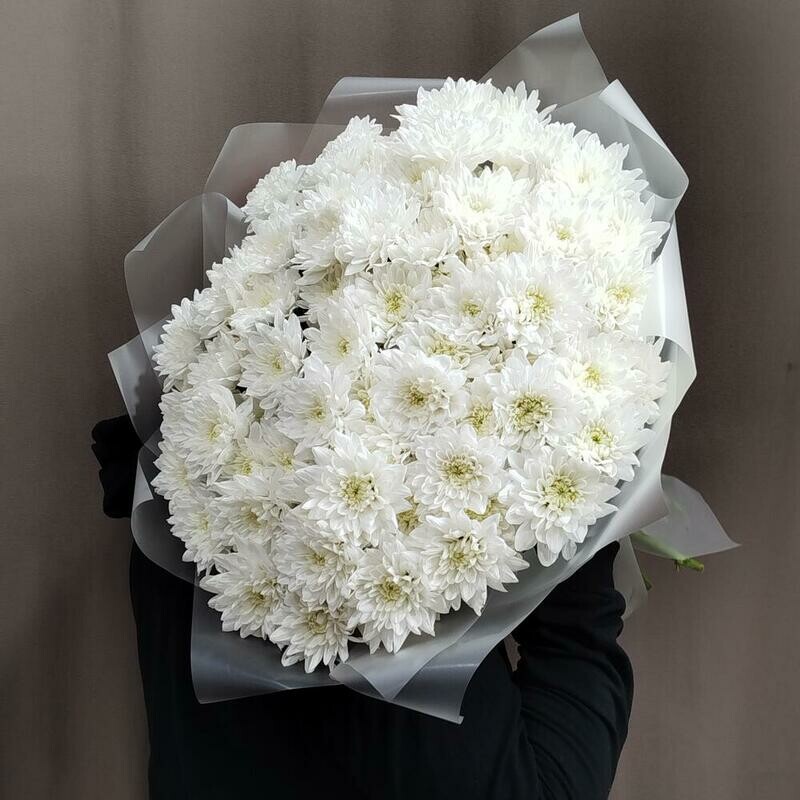 Buket iz Hrizantemi " Beloe oblako ", standart