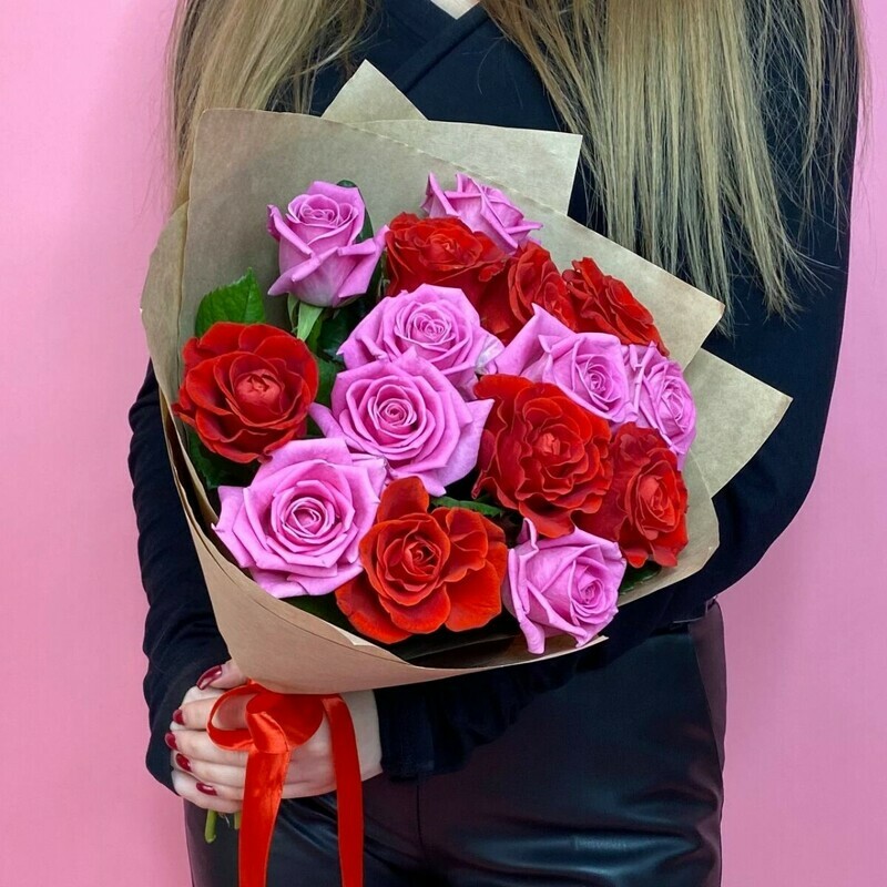 Букет Дуэт 15 роз, 15 роз