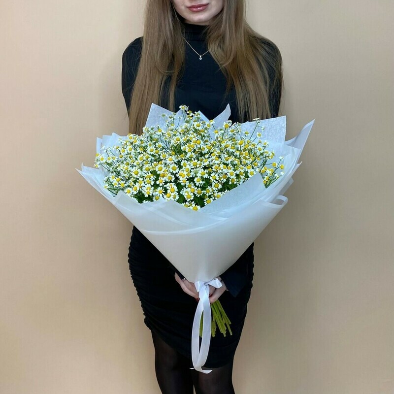 Нежный букет из ромашек, 21 ромашка