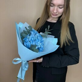 Голубая гортензия