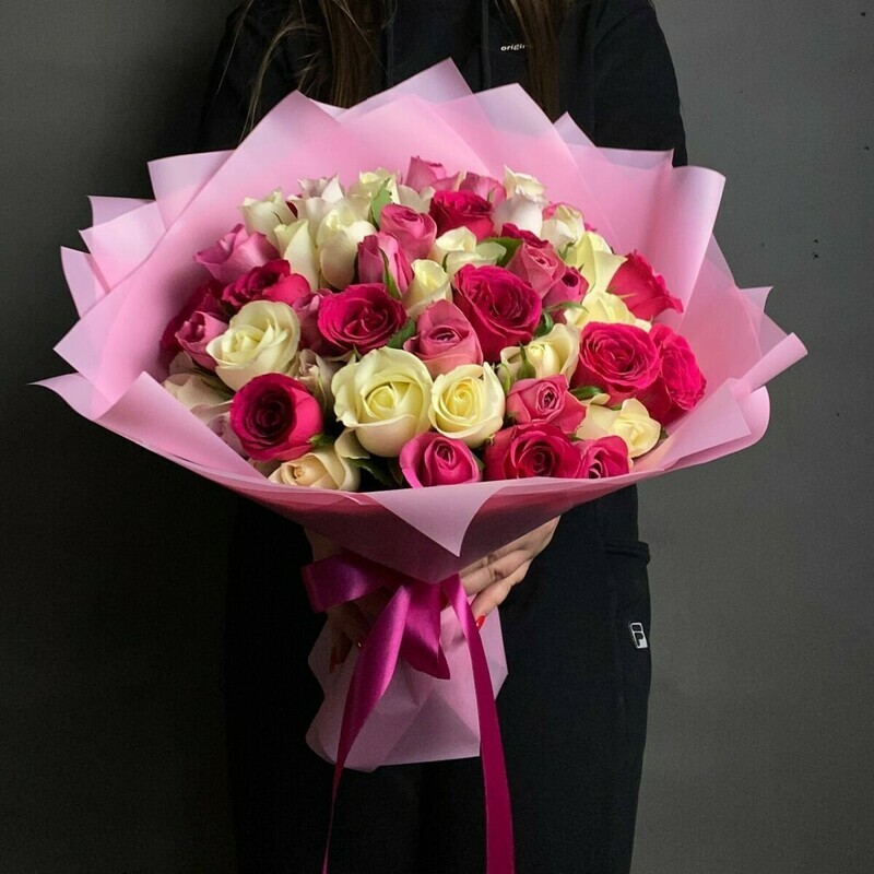 Красивый микс роз, роза