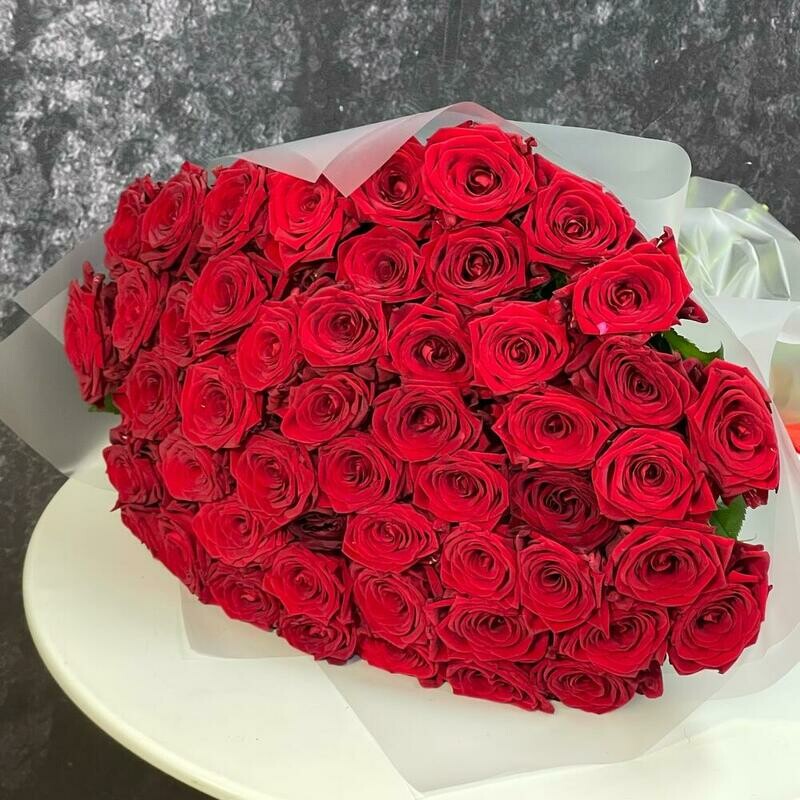 51 красная роза, стандартный