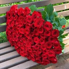 101 Роза красная 70 см