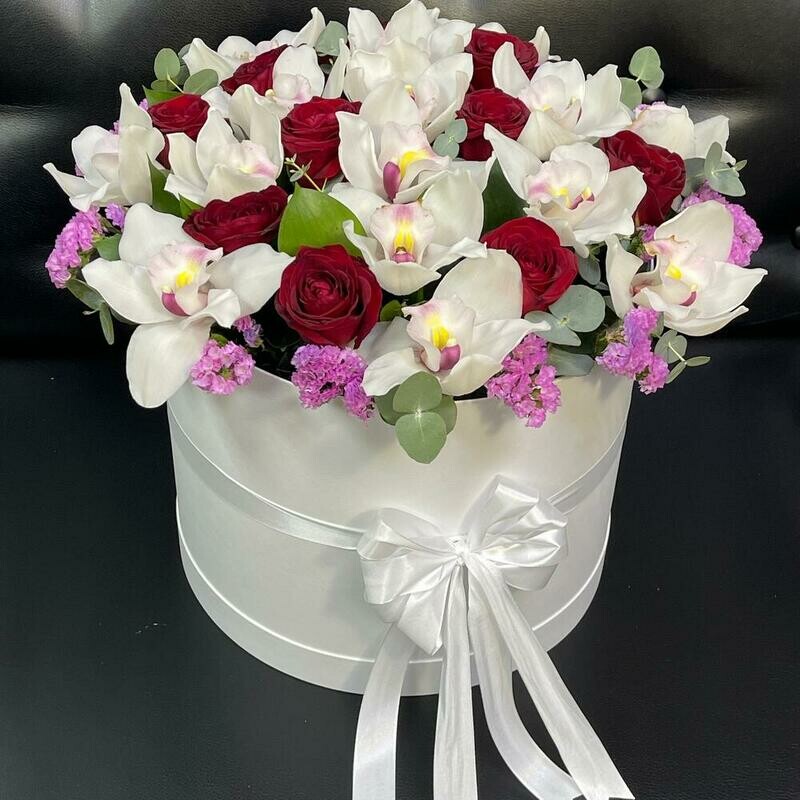 Орхидея в коробке, премиум