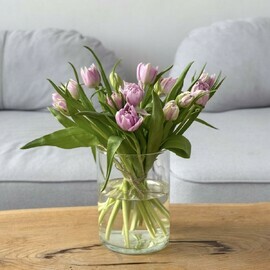 15 тюльпанов в вазе