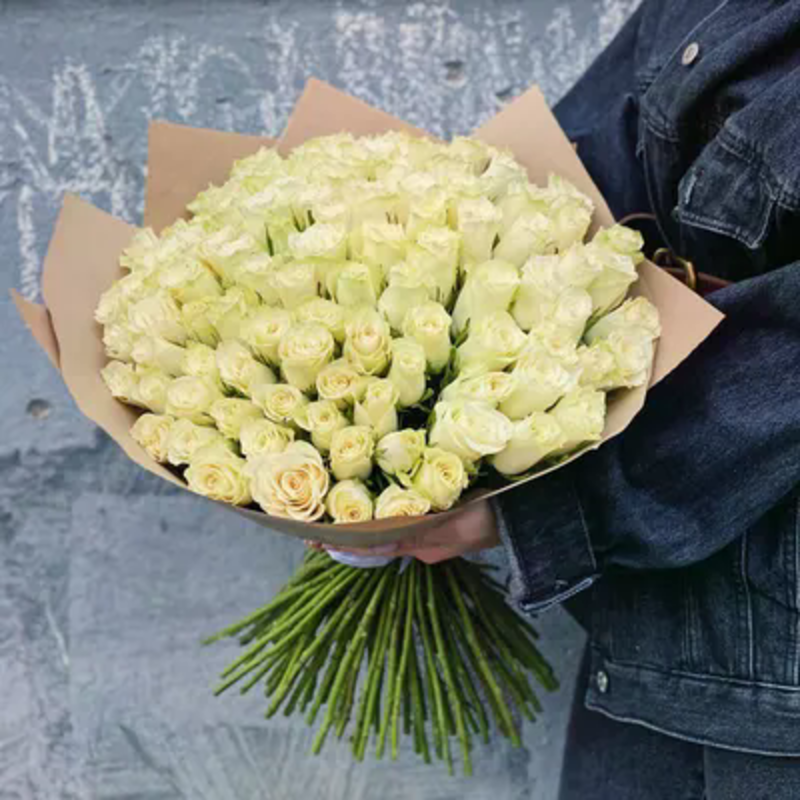 АКЦИЯ!!! 101 белая роза, акция!!! 101 белая роза