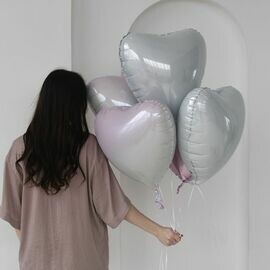 Связка шаров Pink-silver