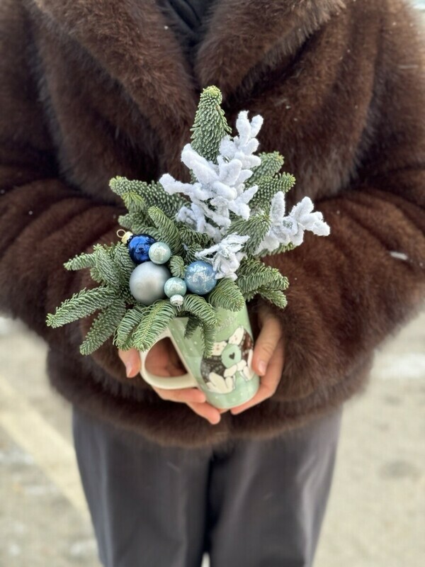 Композиция "Снежный поцелуй", уменьшенный