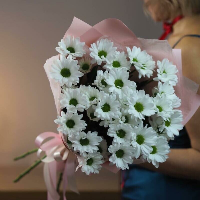 Воздушный букет из 5 веток ромашки, стандартный