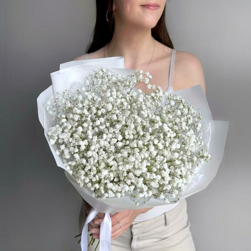 Воздушный букет белая гипсофила, стандартный