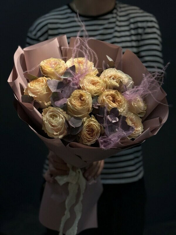 Букет Голландская Роза Кремовая, премиум