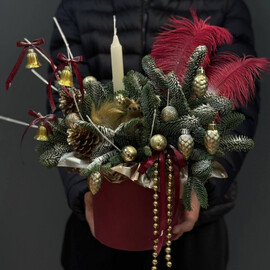 TCilindr YOlka Novogoldnyaya Novij God Krasnij