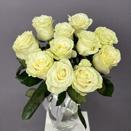 Buket belih roz 11sht