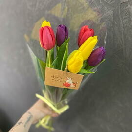 Букет тюльпанов микс 7шт