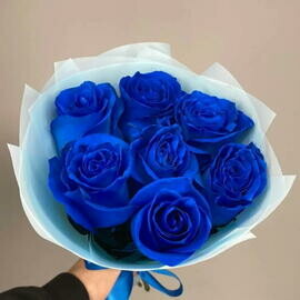 Buket iz sinih roz «7sht»