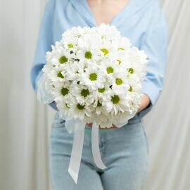 Шляпная коробка S ромашка белая