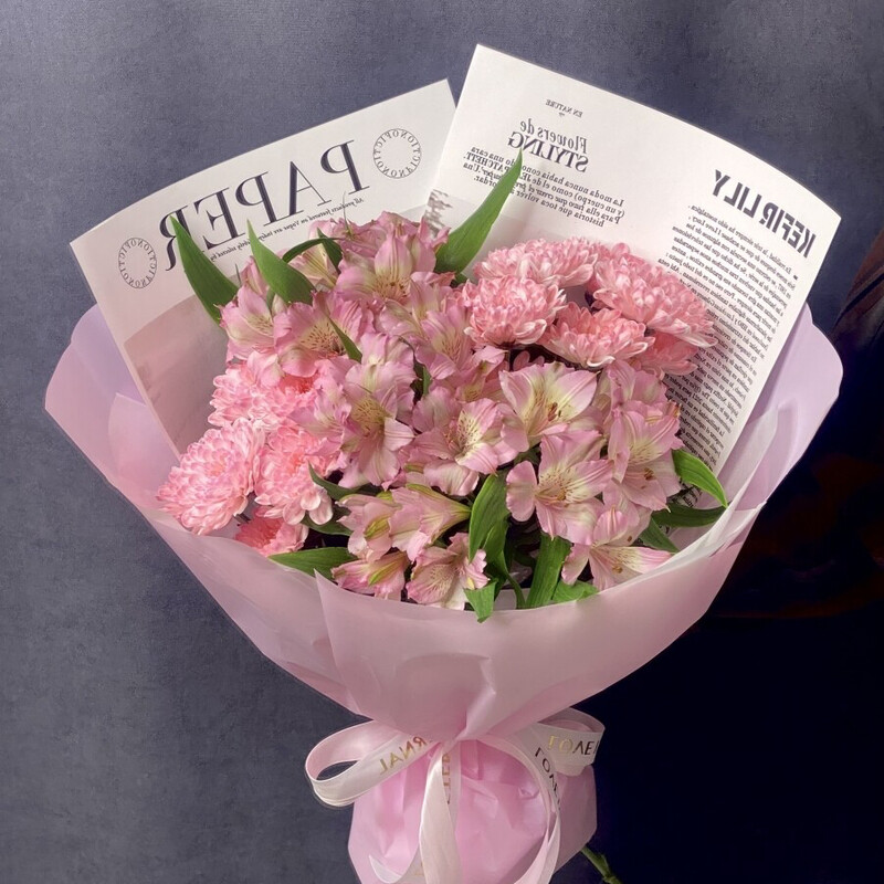 Buket iz al_stromerij i hrizantem, standart