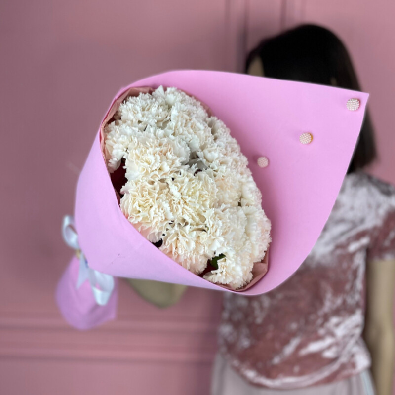 Buket iz 15 stojkih diantusov, buket iz 15 gvozdik