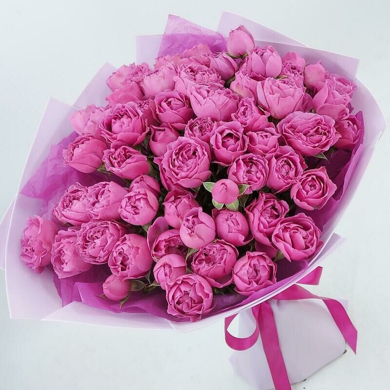 букет из кустовых роз, стандартный