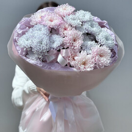 Букет разноцветных хризантем