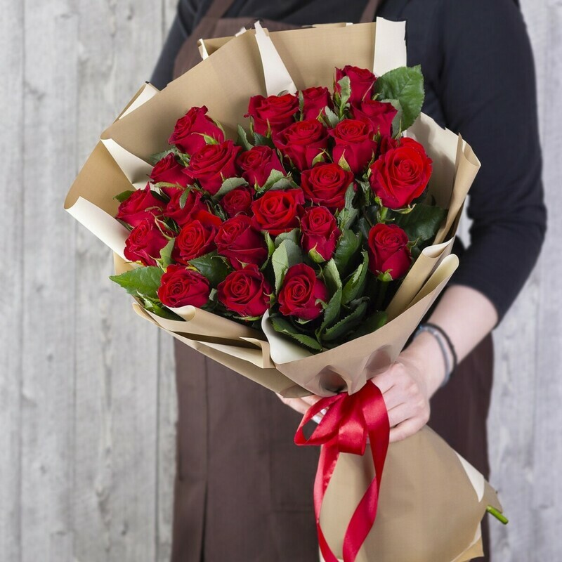 Букет из 25 Красных Роз, букет из 25 красных роз