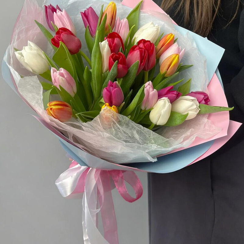 Тюльпаны микс 25шт, тюльпаны микс 25шт