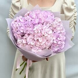 Букет сиреневых гортензий - «Сиреневая луна»