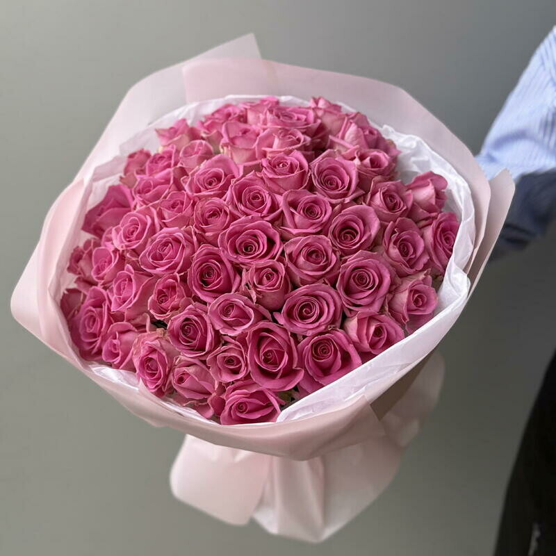 Букет из 51 розы, монобукет из 51 розы