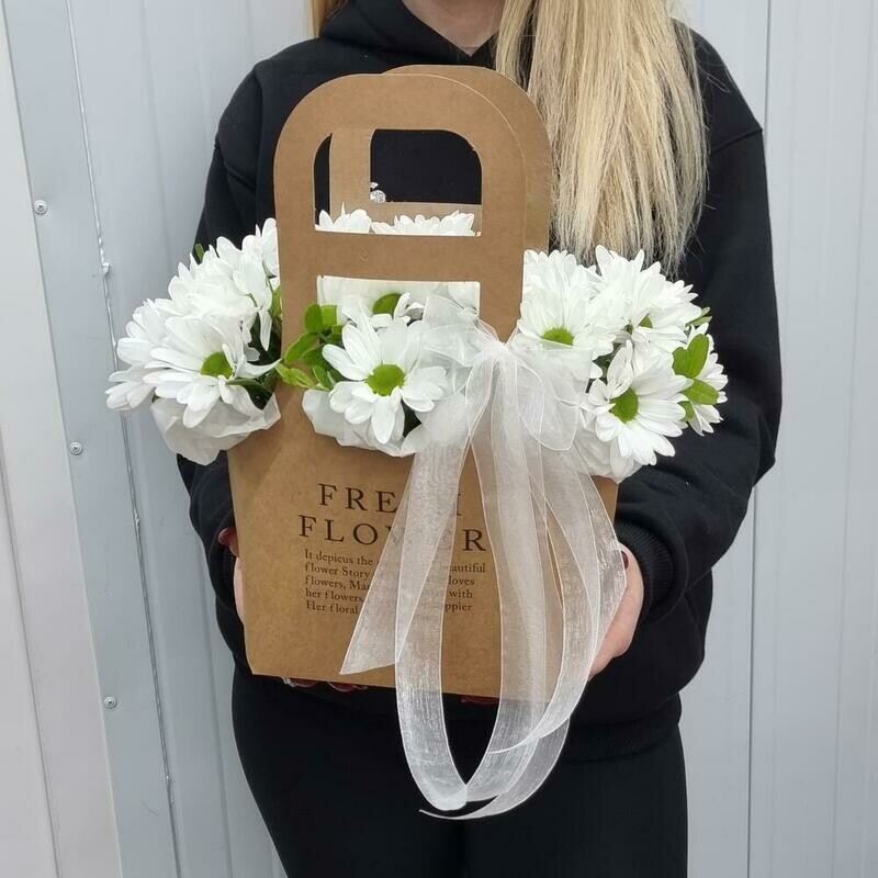 Сумка с хризантемой ромашковой, уменьшенный