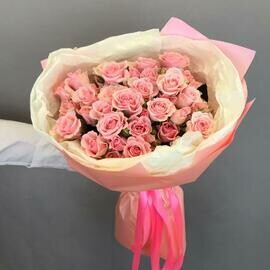 Кустовая роза в нежных тонах