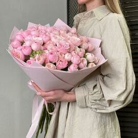 Buket pionovidnih kustovih pionovidnih roz 25sht