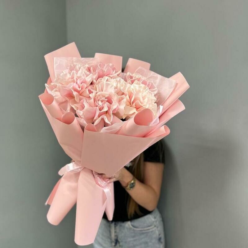 Rozovij buket iz Frantcuzskih roz, monobuket iz 7 frantcuzskih roz