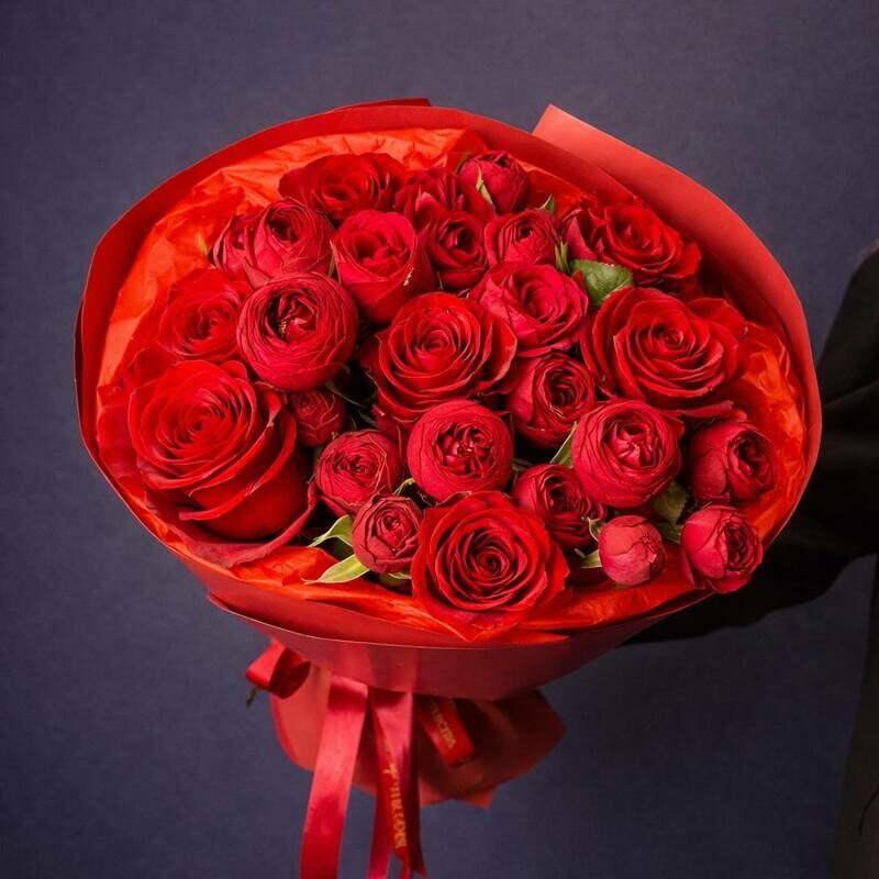 Buket miks iz roz, standart