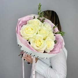 «Свидание в Париже» букет роз с эвкалиптом