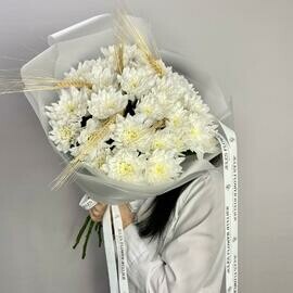Букет из кустовой хризантемы «Нежное облако»