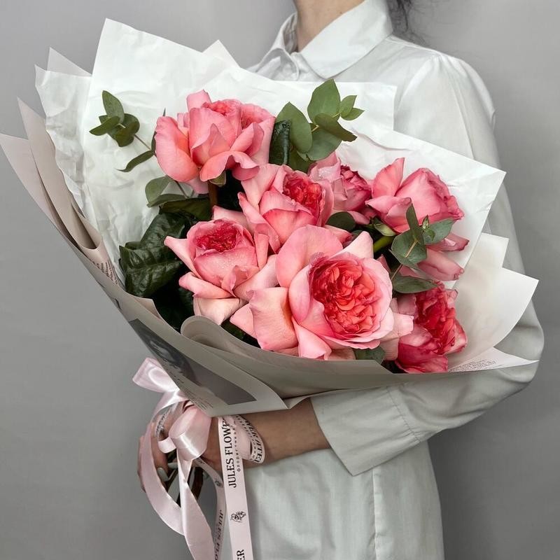 Букет пионовидных роз Пинк Эскпрешн, стандартный