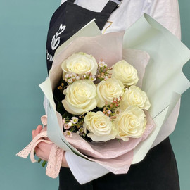 «YAblonevij tcvet» buket iz roz mondial_ i hamelatciuma