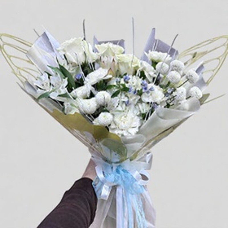 Букет "Белая бабочка", премиум