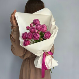 Bouquet of peony-shaped roses "purple charm" 035