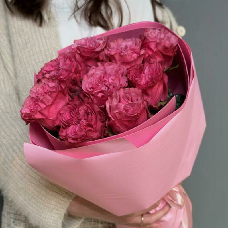 Buket iz 9 ti roz sort KANTRI BLYUZ, standart