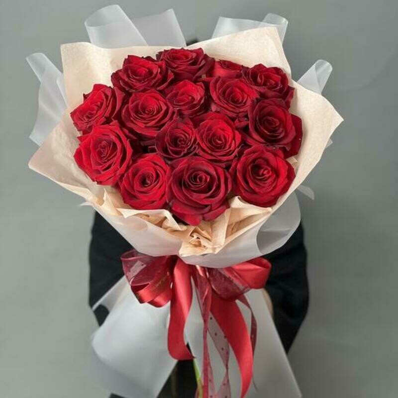 Monobuket iz krasnih roz, standart