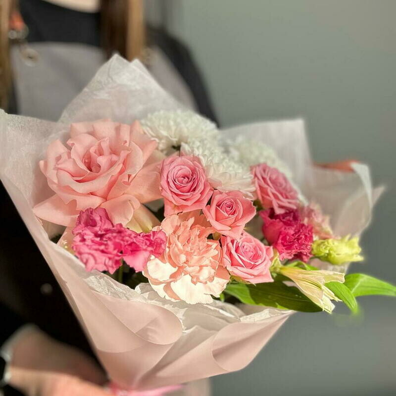 Букет с Пинк Мондиаль, стандартный