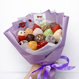 Букет с клубникой в шоколаде "Микс L"