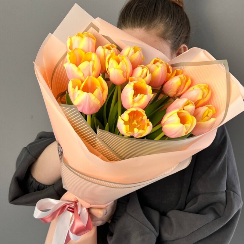 Букет с тюльпанами «манго», букет с тюльпанами «манго»
