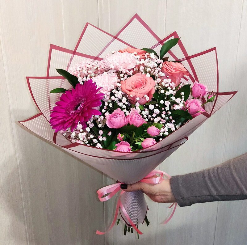 Розовый букет, стандартный