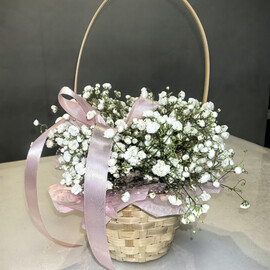 Корзинка из гипсофилы